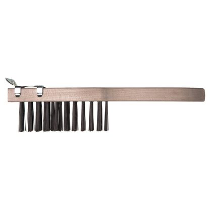 Carlisle - Grill Brush, 11" Wood Handle w/Scraper - 45779