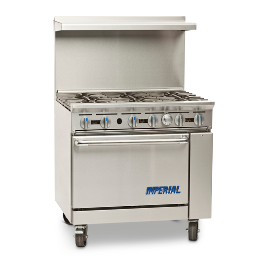 Imperial Elements Gas Range with Oven - 36", 6 Burners - ER-6