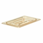 Tapa para sartén Cambro H-Pan, resistente al calor, tamaño 1/4, con asa, color ámbar, NSF - 40HPCH150