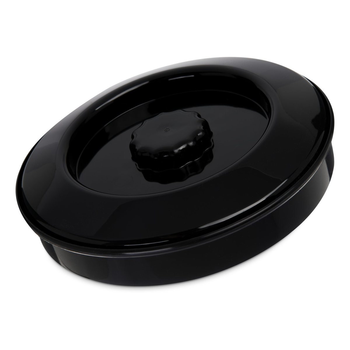 Tortillero Carlisle con tapa, 7-1/2", polipropileno negro - 0475-03