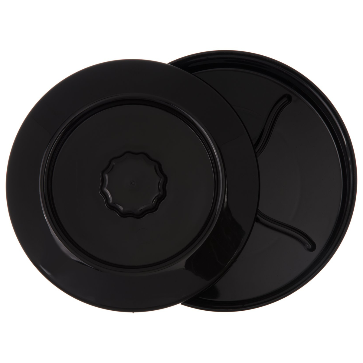 Tortillero Carlisle con tapa, 7-1/2", polipropileno negro - 0475-03
