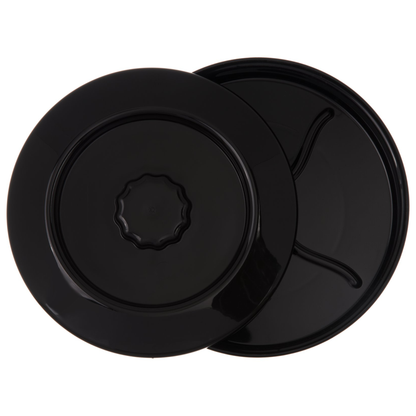 Tortillero Carlisle con tapa, 7-1/2", polipropileno negro - 0475-03