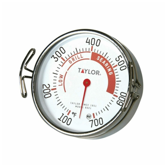 Taylor Stainless Steel Surface Grill Thermometer NSF 2" Dial - 6021
