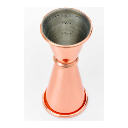 Jigger estilo japonés Barfly de 1 y 1.5 oz bañado en cobre - MTOM37003CP