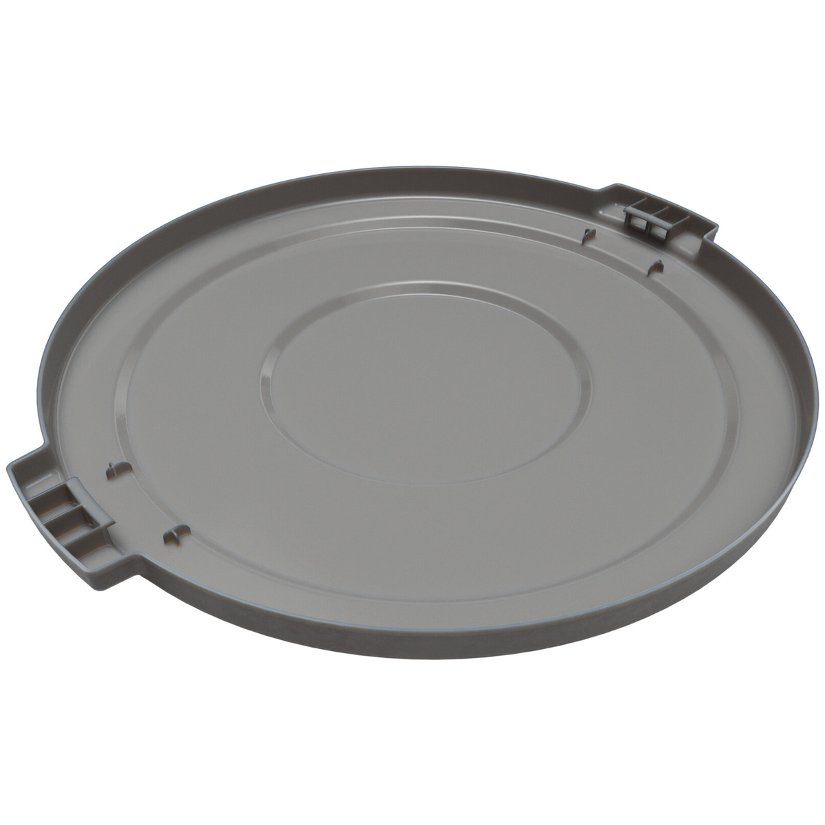 Tapa Carlisle Bronco, 32 galones, 2-1/8" de alto x 22.5" de diámetro, gris, resistente - 84103323