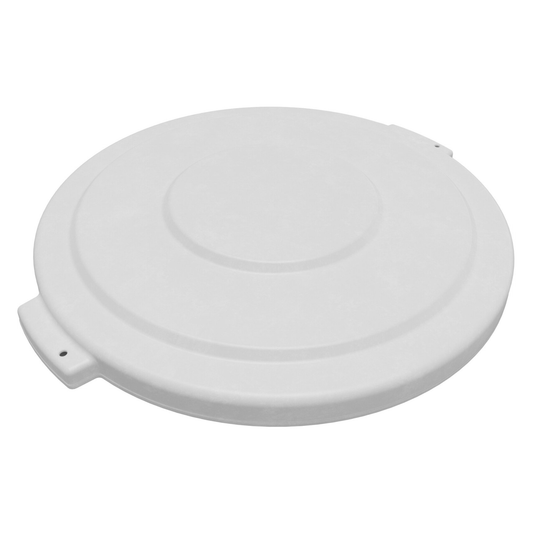 Carlisle Bronco Lid, 32 Gal, Round, 2-1/8" H X 22.5" Dia, Heavy Duty, White - 84103302
