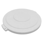 Tapa Carlisle Bronco, 32 galones, redonda, 2-1/8" de alto x 22.5" de diámetro, resistente, blanca - 84103302