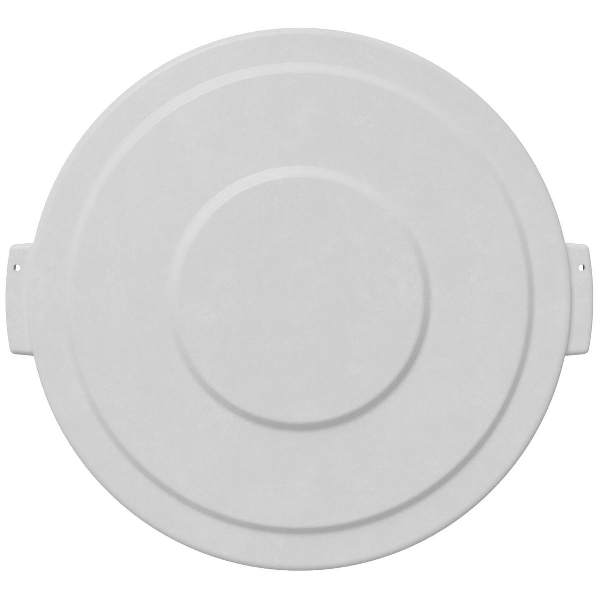 Tapa Carlisle Bronco, 32 galones, redonda, 2-1/8" de alto x 22.5" de diámetro, resistente, blanca - 84103302