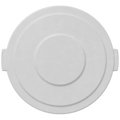 Tapa Carlisle Bronco, 32 galones, redonda, 2-1/8" de alto x 22.5" de diámetro, resistente, blanca - 84103302