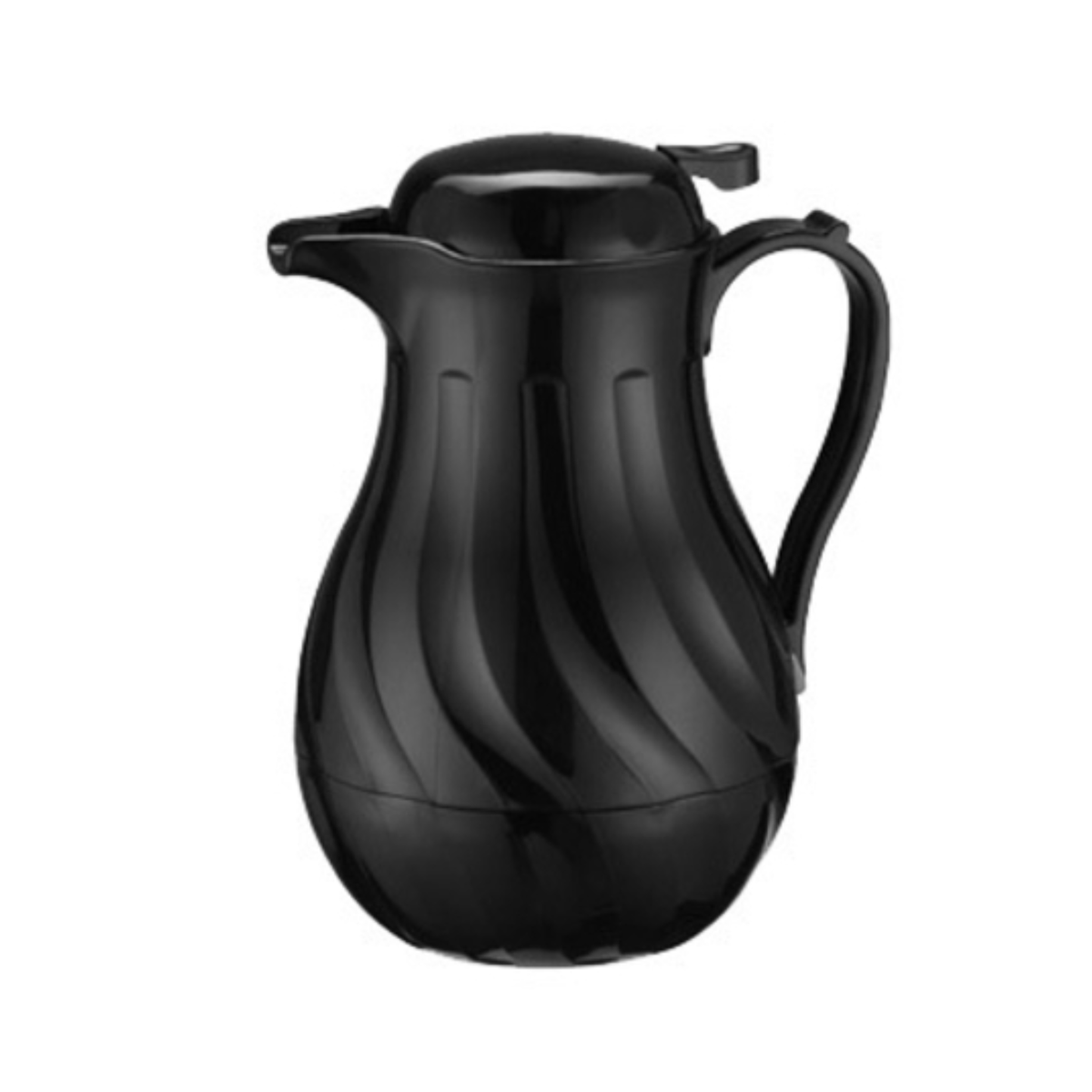 Update International 42 oz Black Swirl Beverage Server - VSW-42K