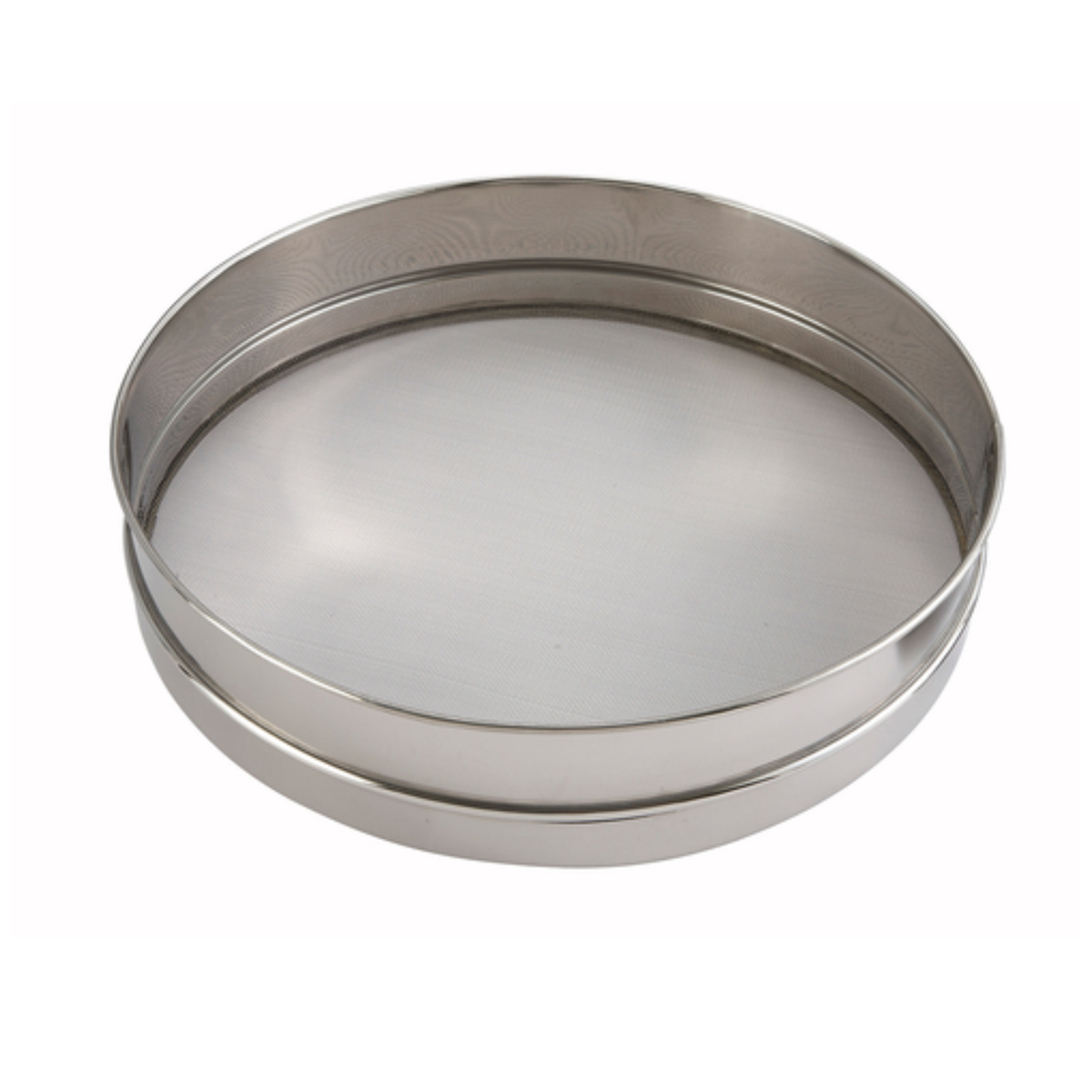 Winco Flat Sieve, 12" Stainless Steel Rim with Mesh - SIV-12