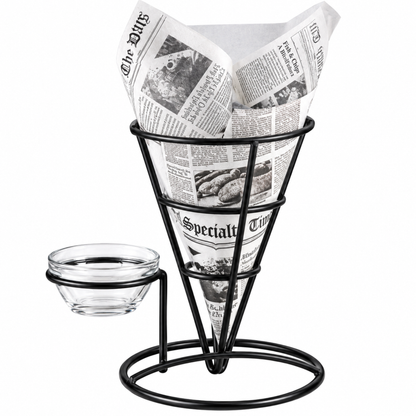 Clipper Mill Fry Cone, Black Coated Wire 5" x 7" - 4-361644