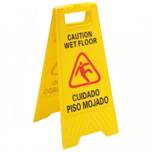 Wet Floor Sign Bi-Lingual Yellow - 1070