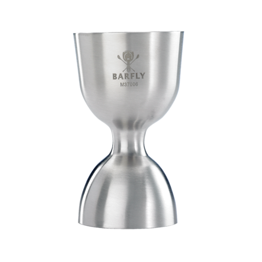 Vaso medidor de borde recto Mercer de 1 y 2 oz de acero inoxidable
