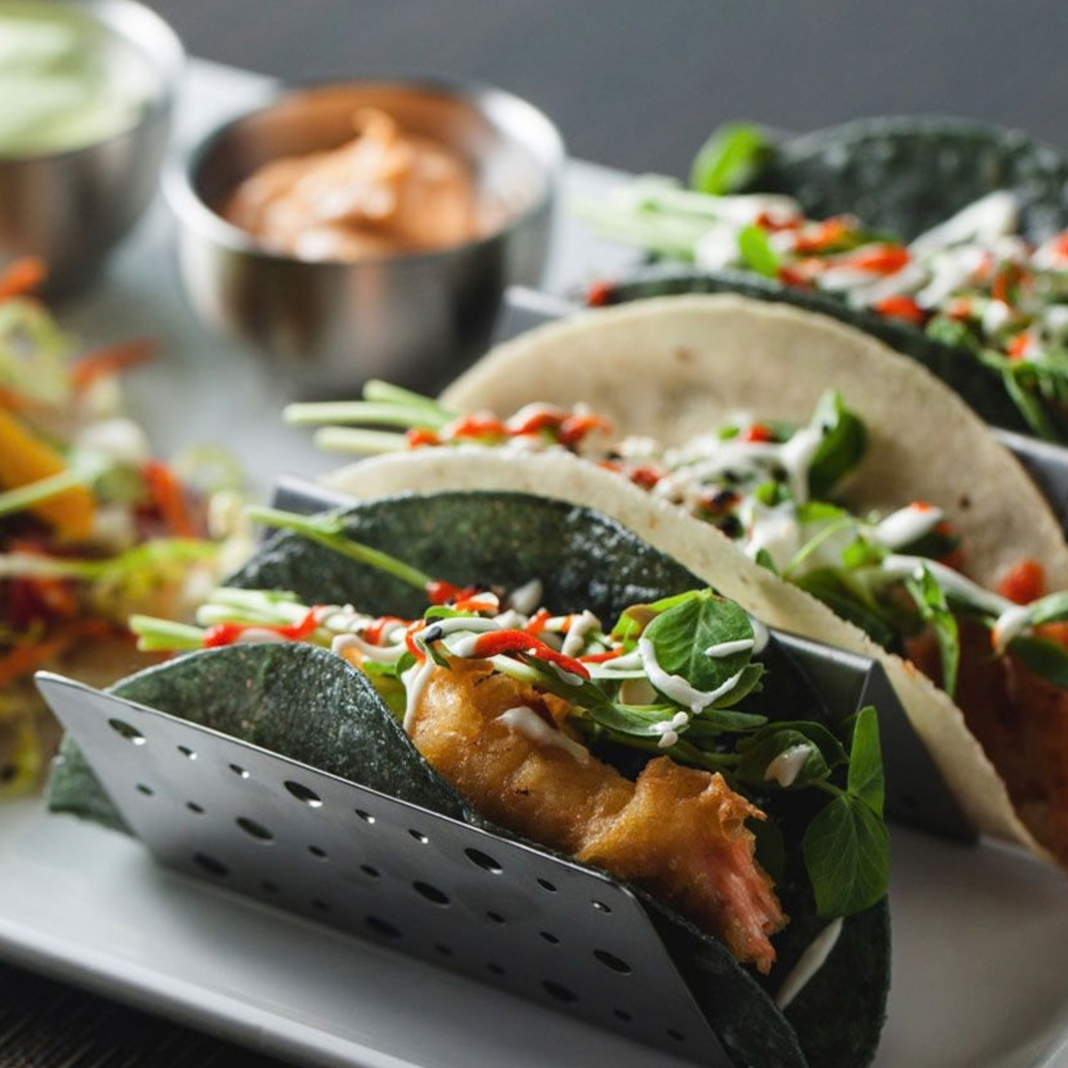 FOH Dots Taco 架/支架 8" x 4" x 2" - DHO001BSS23