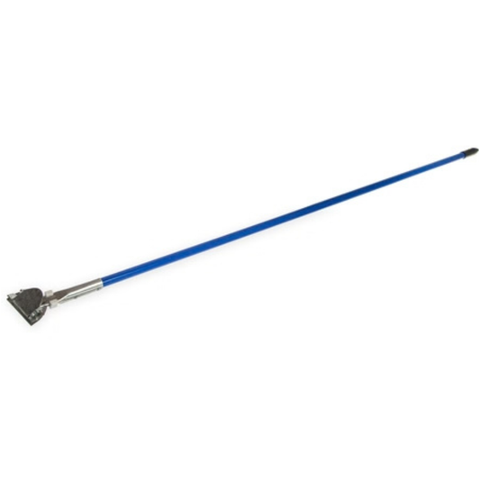 Carlisle Flo-Pac Dust Mop Handle 60", Vinyl Coated Metal, Blue W/1 Pc Clip On Connector - 36201300