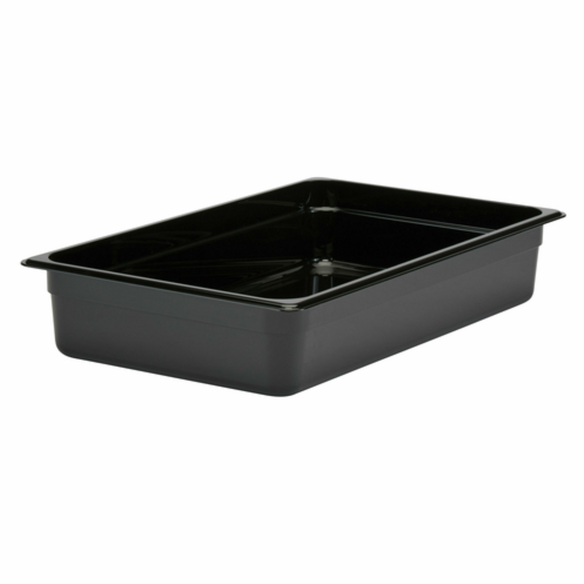 Cambro 冷食盘，塑料 - 全尺寸 4 英寸深 - 黑色 - 14CW110