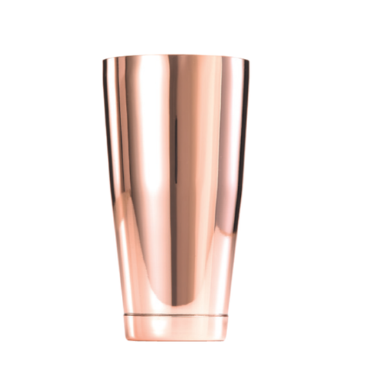Agitador Barfly de 28 oz con tapa y fondo chapados en cobre - MTOM37008CP
