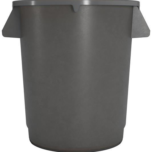 Carlisle Bronco Waste Container, 10 Gal, 17"H X 16-1/8" Dia, Gray, Heavy Duty - 84101023