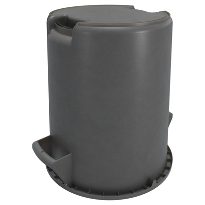 Contenedor de residuos Carlisle Bronco, 10 galones, 17" de alto x 16-1/8" de diámetro, gris, de alta resistencia - 84101023