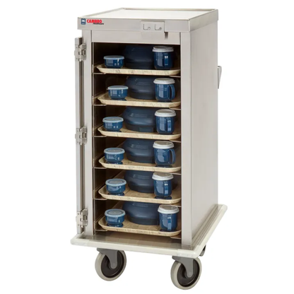Cambro ProServe Stainless Steel Meal Delivery Cart with Top Rail, 6 Tray, 15" x 20" – MDS1520T6R000