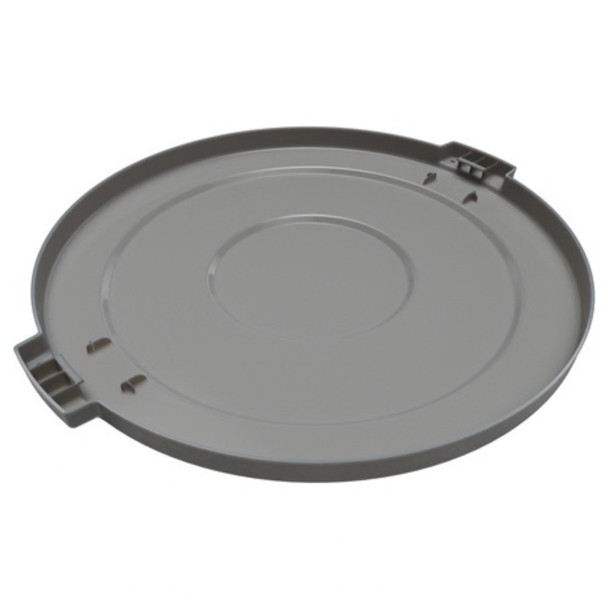 Tapa Carlisle Bronco, 20 galones, redonda, 1-1/4" de alto x 20" de diámetro, gris - 84102123