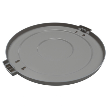 Tapa Carlisle Bronco, 20 galones, redonda, 1-1/4" de alto x 20" de diámetro, gris - 84102123