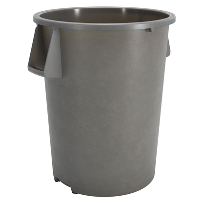 Contenedor de residuos Carlisle Bronco, 44 ​​galones, gris, 31-3/8" x 24-1/2" de diámetro, redondo - 84104423