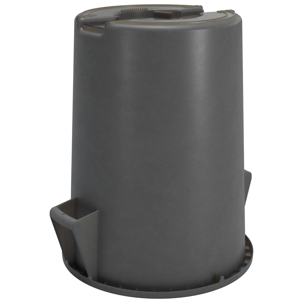 Contenedor de residuos Carlisle Bronco, 44 ​​galones, gris, 31-3/8" x 24-1/2" de diámetro, redondo - 84104423