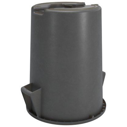 Contenedor de residuos Carlisle Bronco, 44 ​​galones, gris, 31-3/8" x 24-1/2" de diámetro, redondo - 84104423