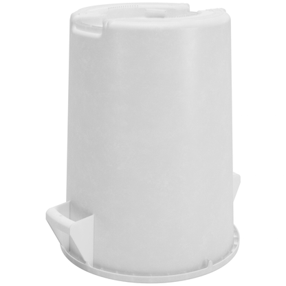 Contenedor de residuos Carlisle Bronco, 32 galones, 27-3/4" de alto x 22-3/8" de diámetro, blanco, redondo - 84103202