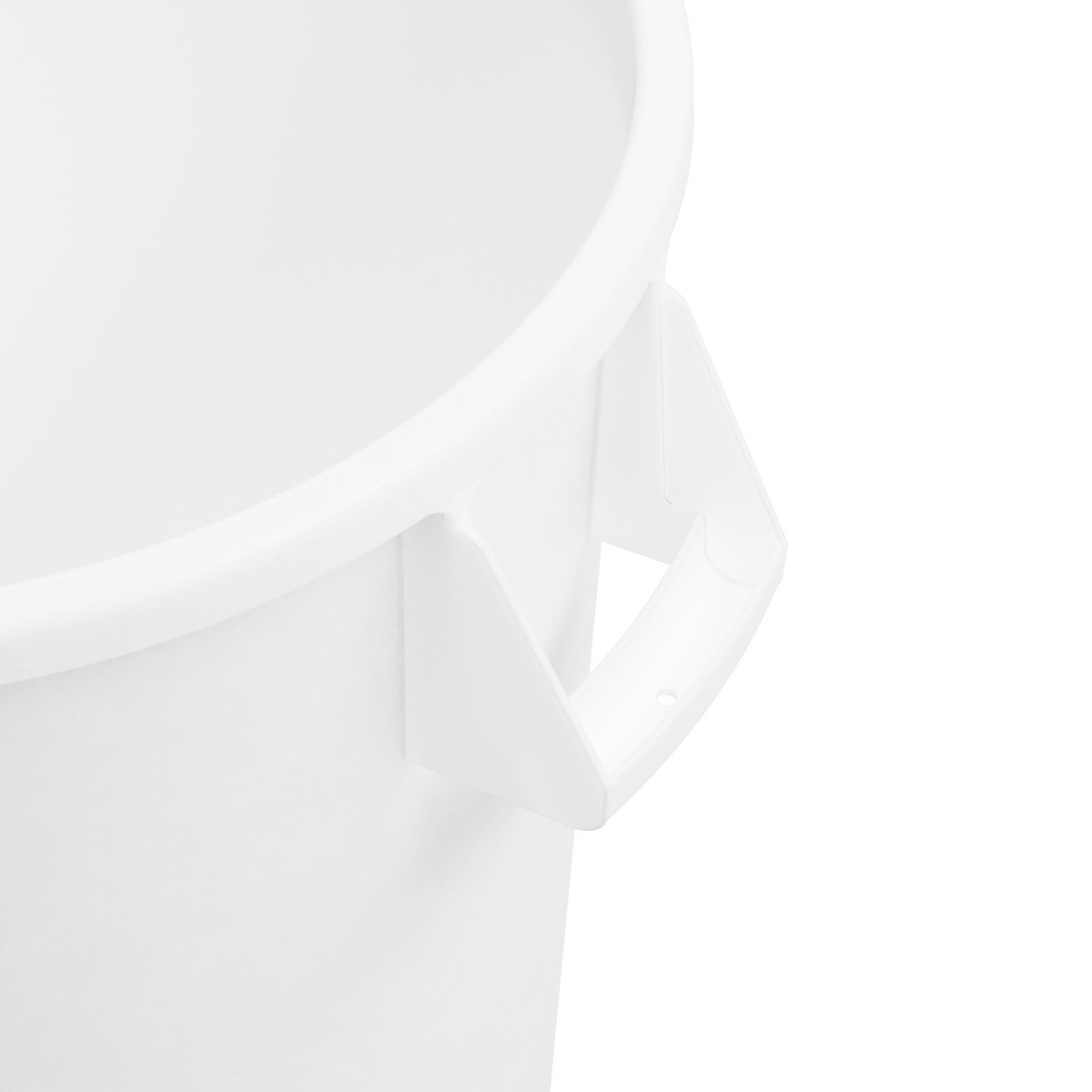 Contenedor de residuos Carlisle Bronco, 32 galones, 27-3/4" de alto x 22-3/8" de diámetro, blanco, redondo - 84103202