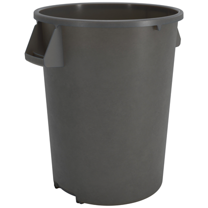 Contenedor de residuos Carlisle Bronco, 32 galones, 27-3/4" de alto x 22-3/8" de diámetro, redondo, gris - 84103223