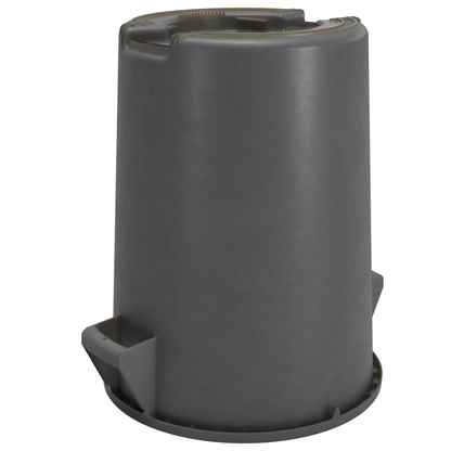 Contenedor de residuos Carlisle Bronco, 32 galones, 27-3/4" de alto x 22-3/8" de diámetro, redondo, gris - 84103223