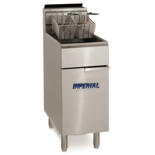 Imperial NSF Gas Tube Fryer Stainless Steel Commercial 50 lb - IFS-50