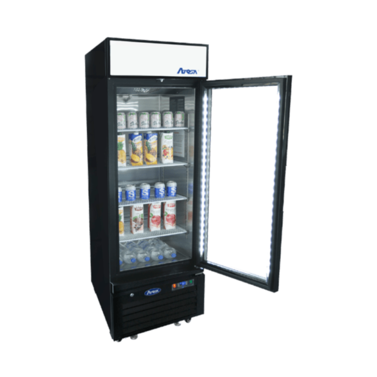 Atosa Glass Door Merchandiser Refrigerator 11.1 Cu Ft - Black MCF8725GR