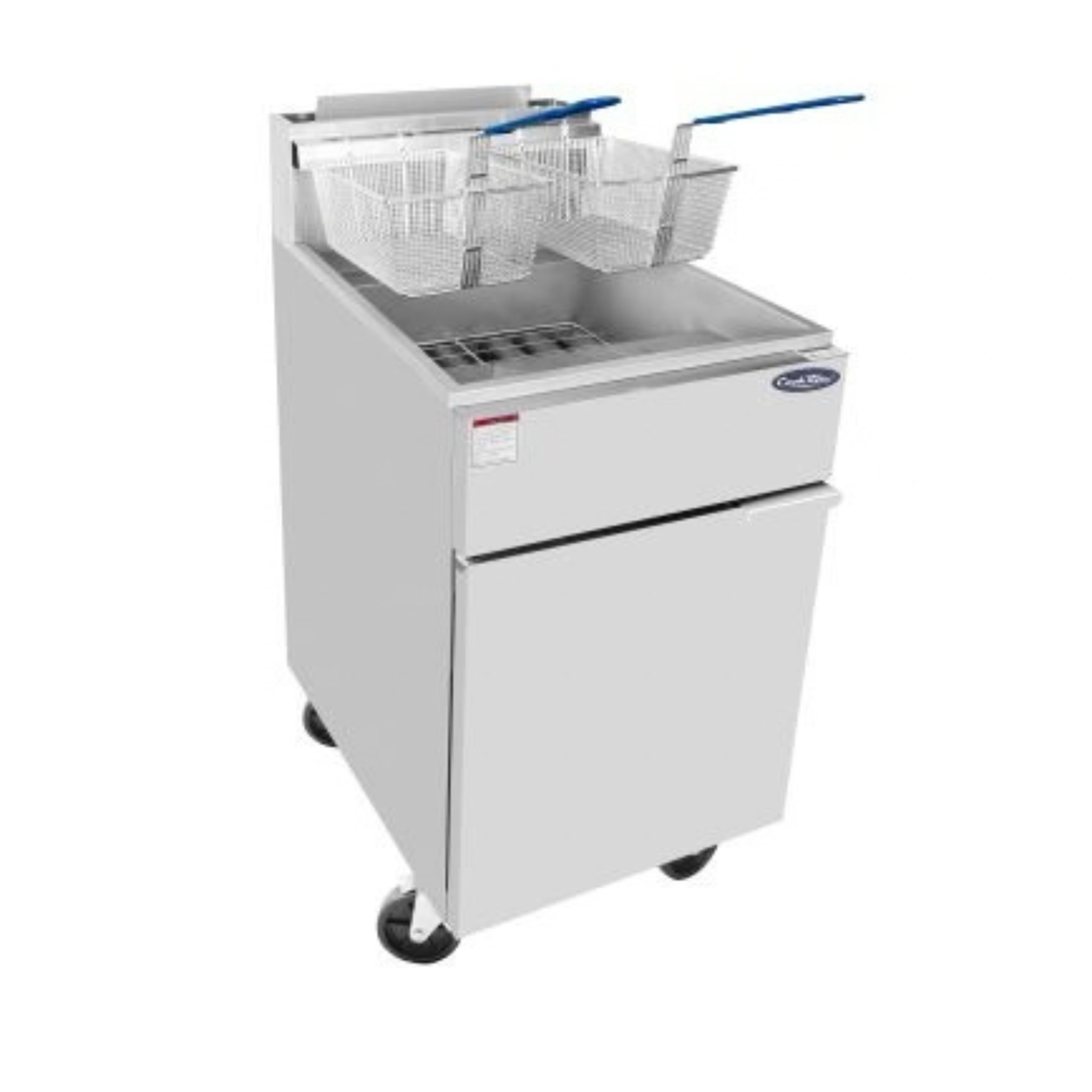 Atosa CookRite 75 lb Stainless Steel Gas Floor Fryer Energy Star Natural Gas - ATFS-75ES