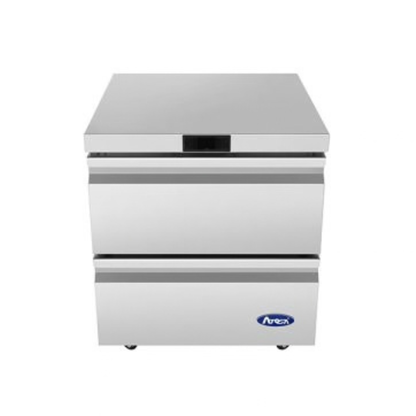 Atosa Undercounter Refrigerator Stainless Steel 2 Drawers 6.5 Cu. Ft. - AUR27D2
