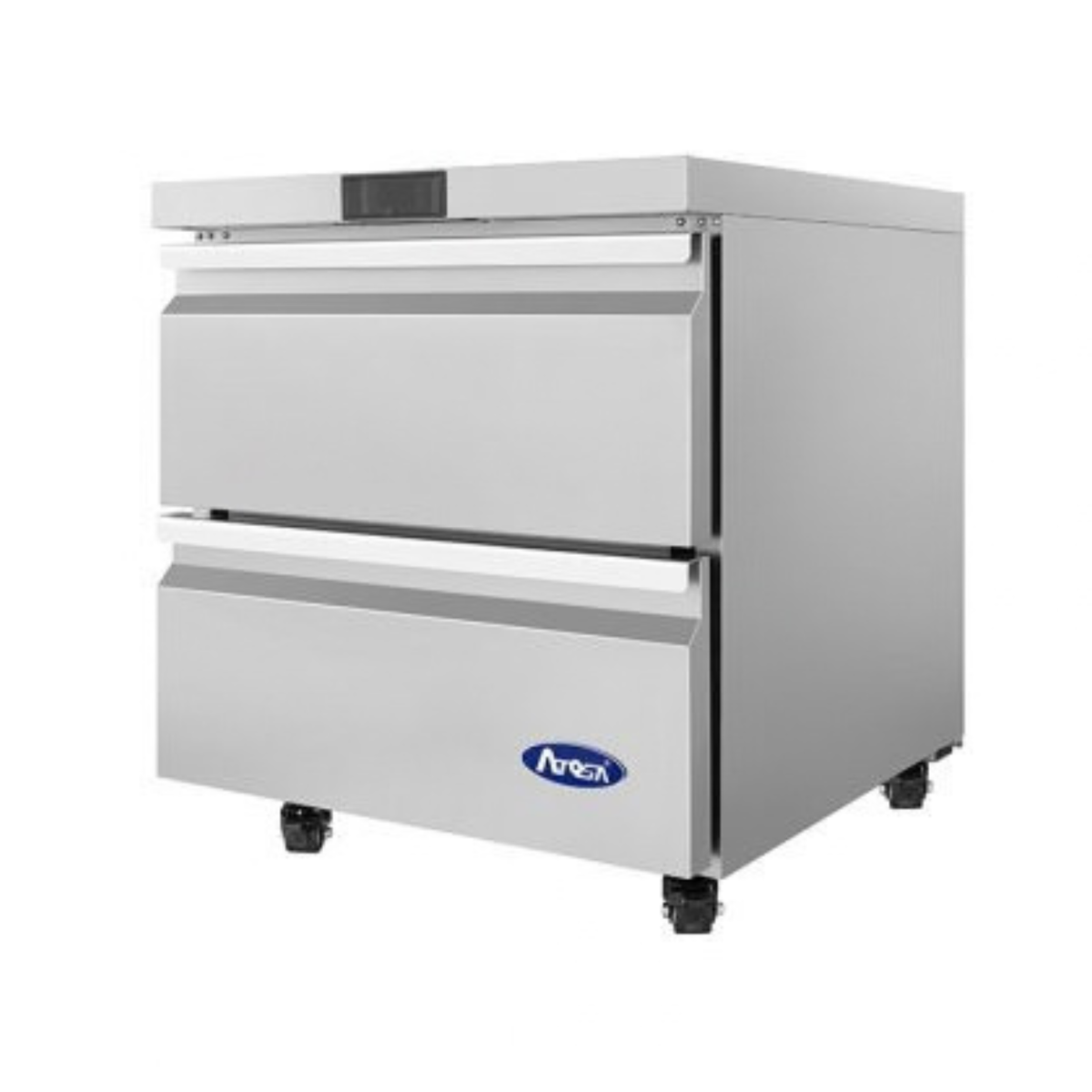 Atosa Undercounter Refrigerator Stainless Steel 2 Drawers 6.5 Cu. Ft. - AUR27D2