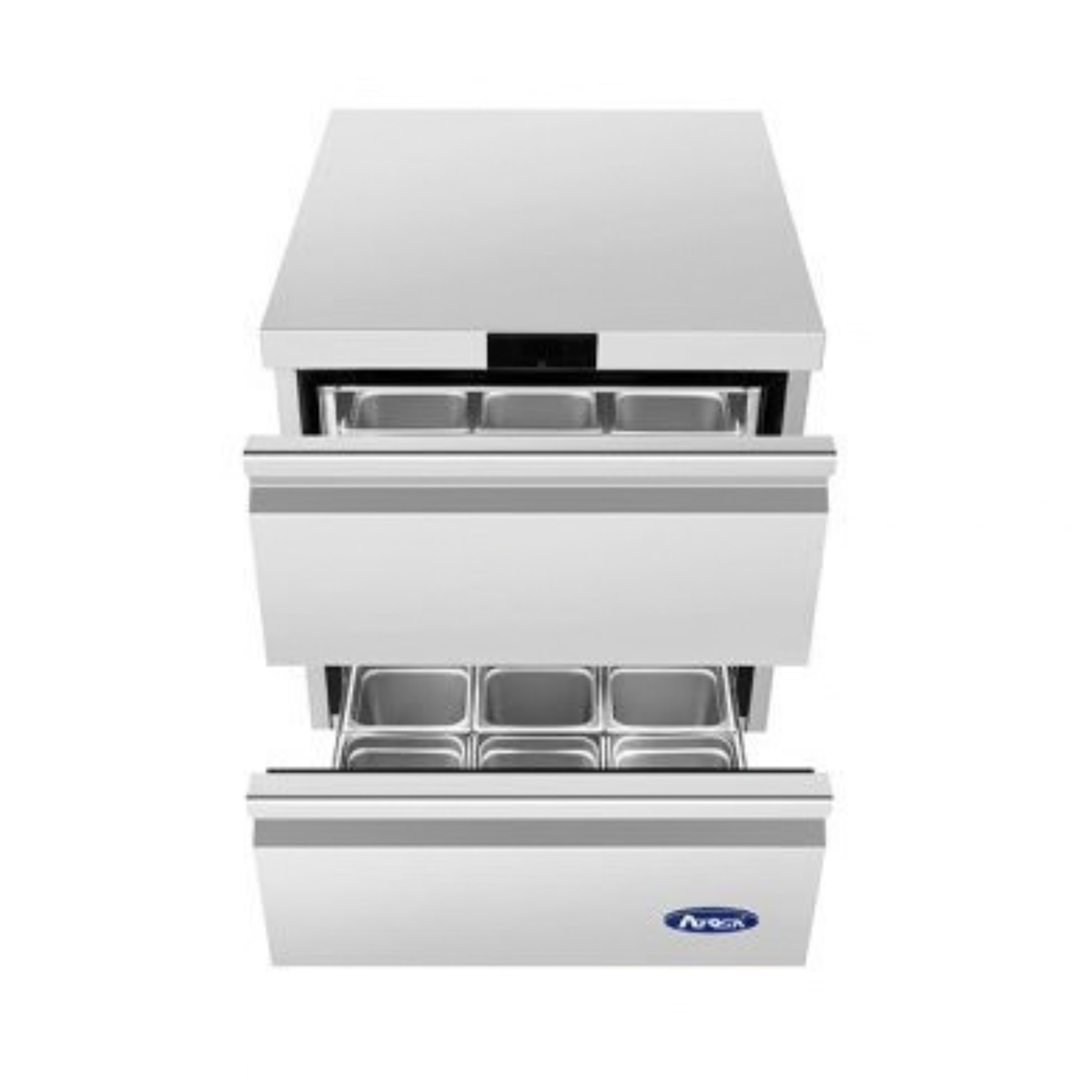 Atosa Undercounter Refrigerator Stainless Steel 2 Drawers 6.5 Cu. Ft. - AUR27D2