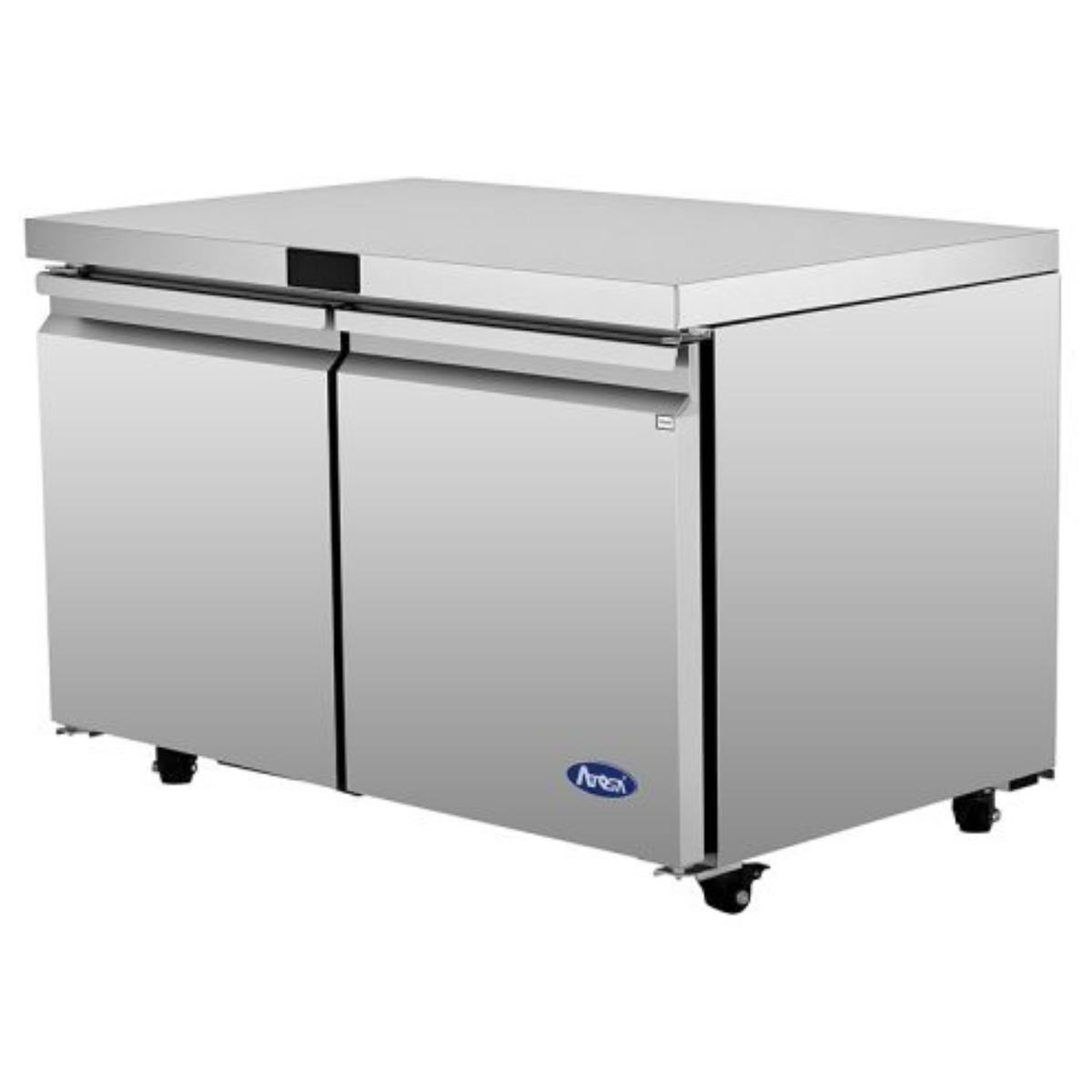 Atosa Undercounter Freezer Stainless Steel 2 Solid Door 60" - 15 Cu. Ft. AUF60SD