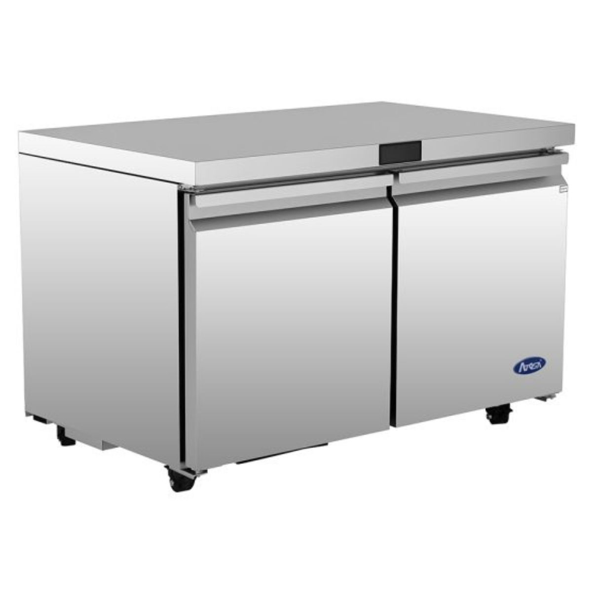 Atosa Undercounter Freezer Stainless Steel 2 Solid Door 60" - 15 Cu. Ft. AUF60SD