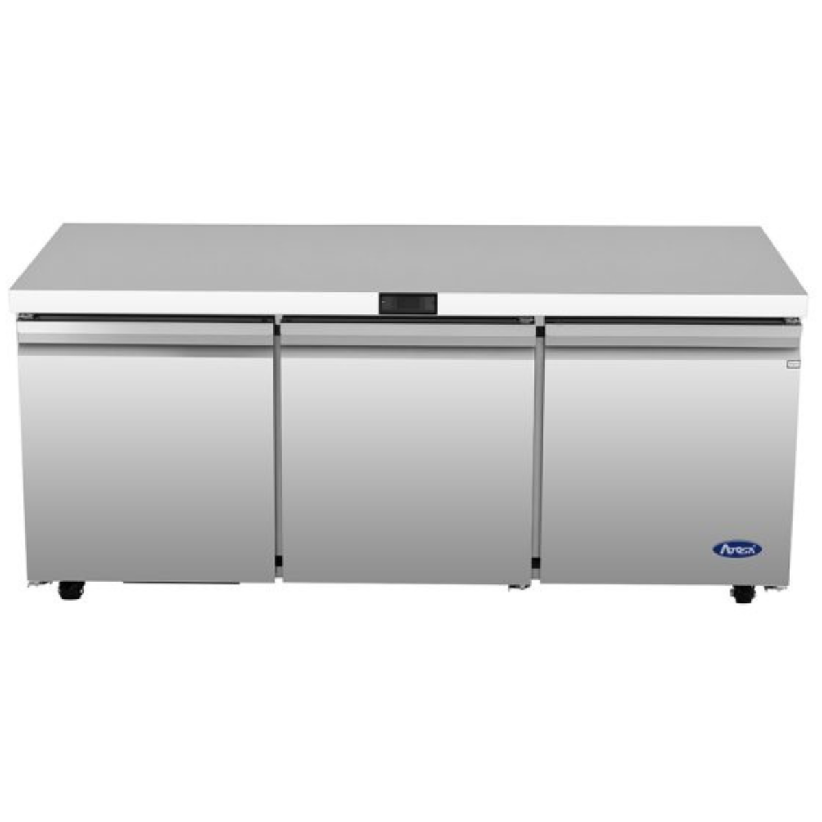 Atosa Stainless Steel Undercounter Refrigerator 72" - 3 Solid Doors AUR72SD