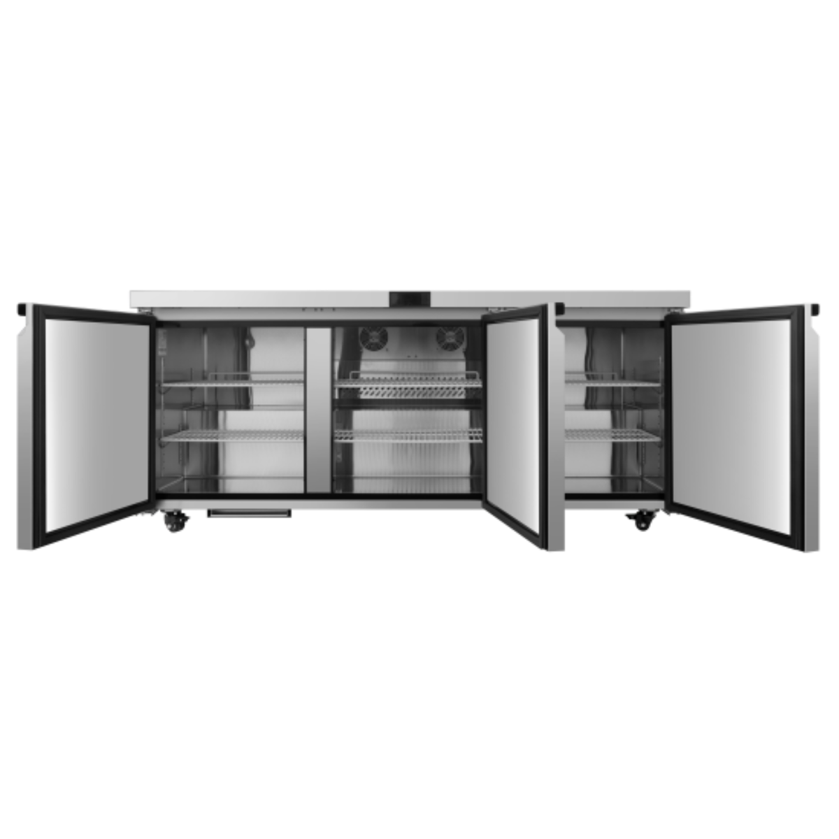 Atosa Stainless Steel Undercounter Refrigerator 72" - 3 Solid Doors AUR72SD