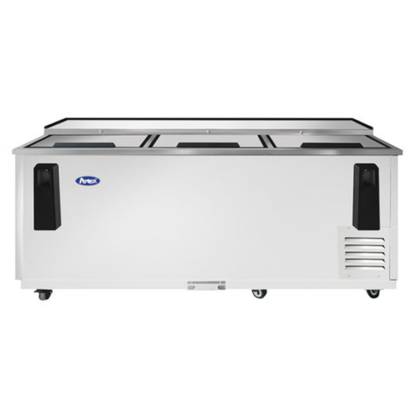 Atosa Stainless Steel Horizontal Bottle Cooler 80.5" - 3 Lids MBC80GR