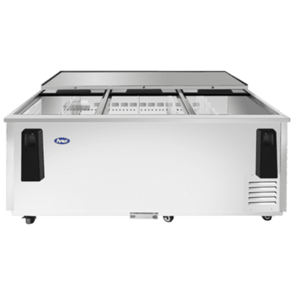 Atosa Stainless Steel Horizontal Bottle Cooler 80.5" - 3 Lids MBC80GR