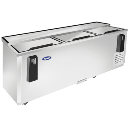Atosa Stainless Steel Horizontal Bottle Cooler 80.5" - 3 Lids MBC80GR