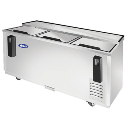 Atosa Stainless Steel Horizontal Bottle Cooler 80.5" - 3 Lids MBC80GR