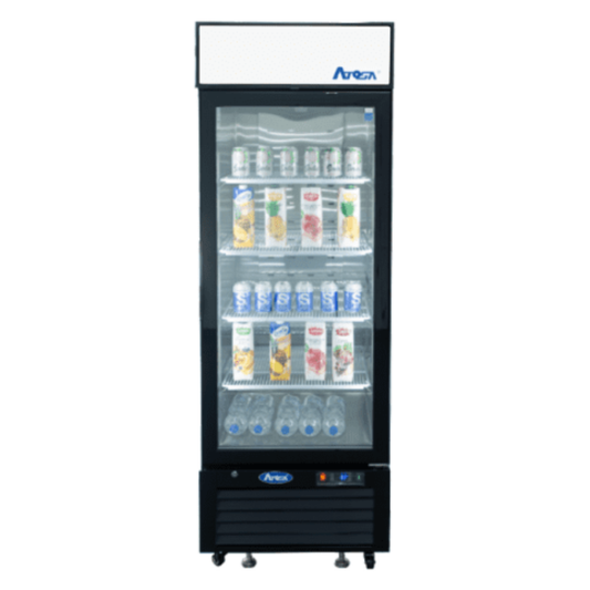 Atosa Glass Door Merchandiser Freezer Bottom Mount 19.4 Cu Ft - Black - MCF8720GR