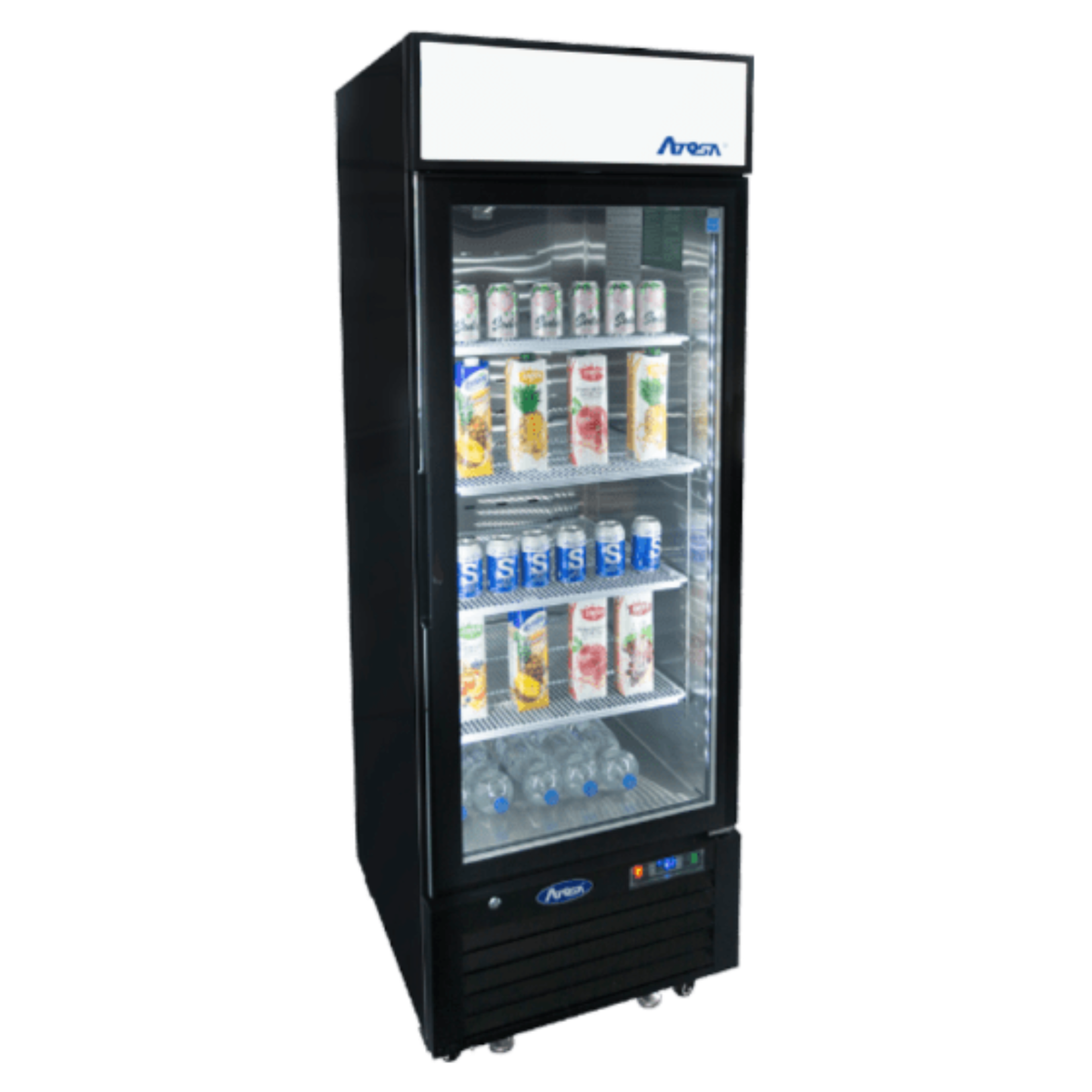 Atosa Glass Door Merchandiser Freezer Bottom Mount 19.4 Cu Ft - Black - MCF8720GR